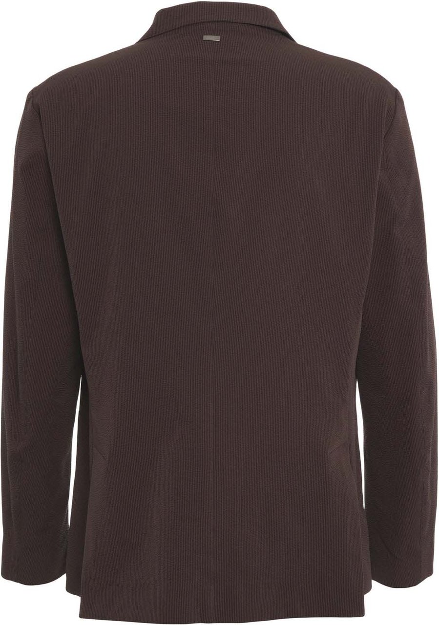 Herno Seersucker blazer Bruin