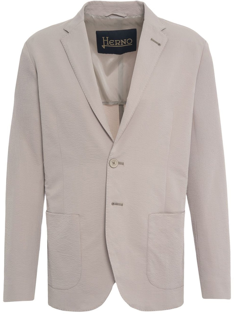 Herno Seersucker blazer Grijs