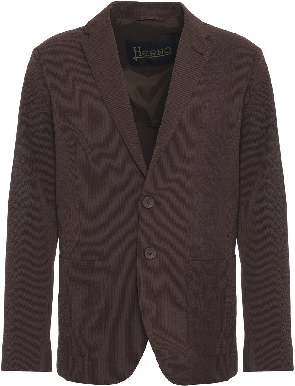 Herno Seersucker blazer Bruin