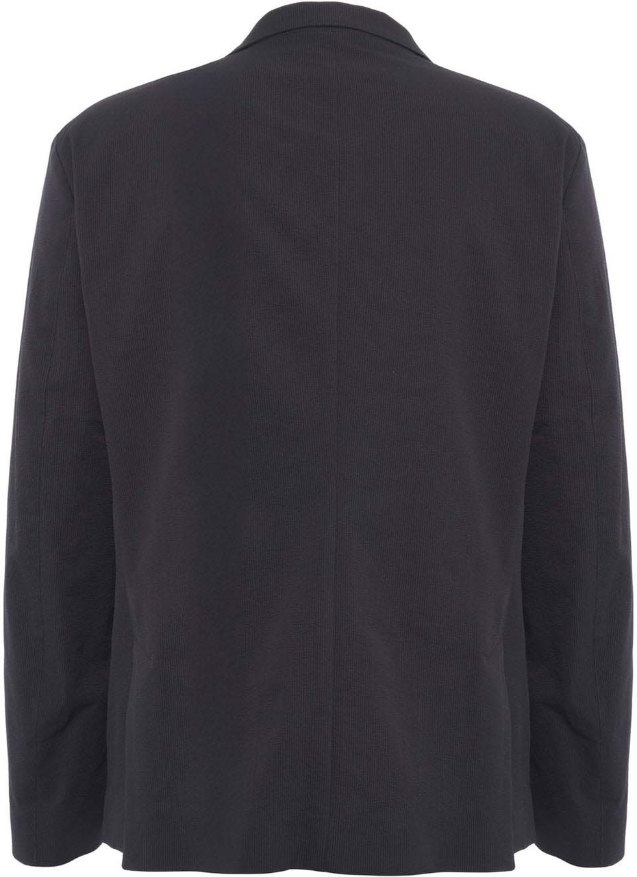 Herno Seersucker blazer Blauw