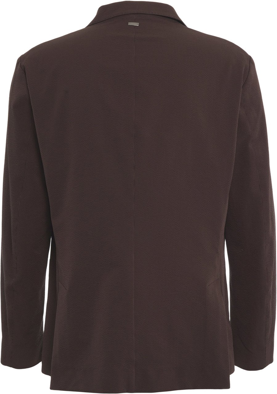 Herno Seersucker blazer Bruin