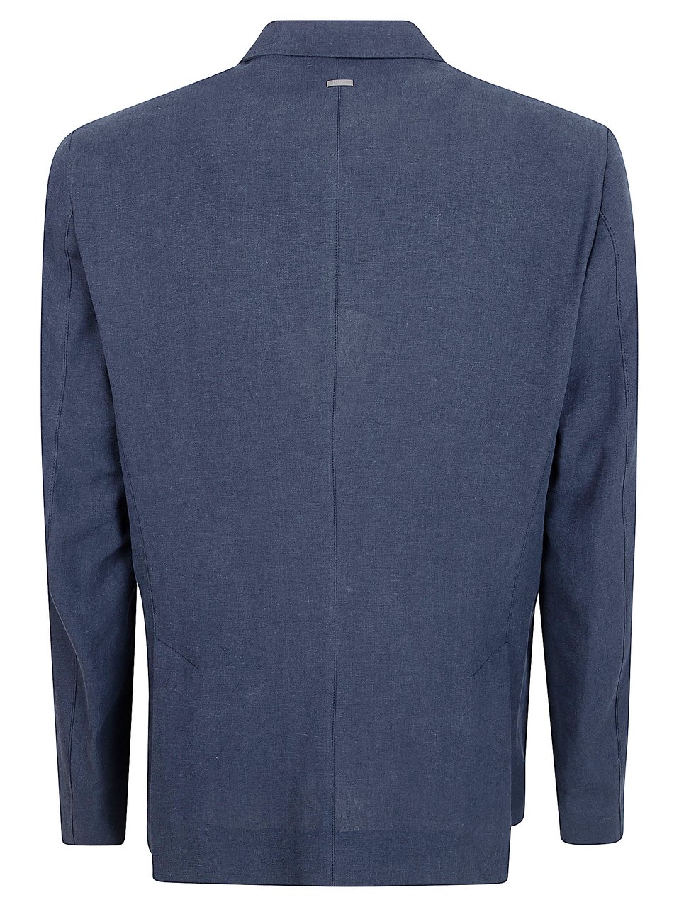 Herno Tailored Linen-Cotton Blend Jacket with Classic Notch Lapel Grijs