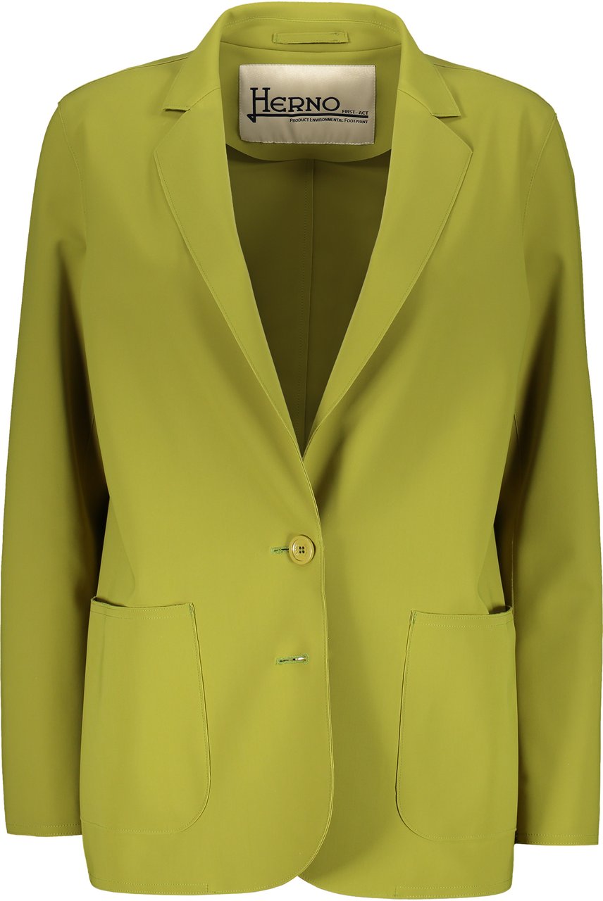 Herno Single-breasted two-button blazer Groen