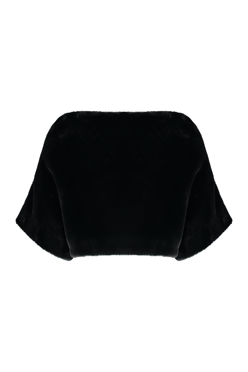 Herno Eco-fur cloak Zwart