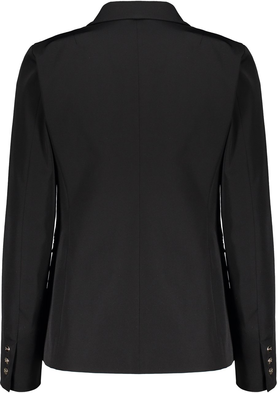 Herno Black elegant blazer, adaptable fit. Zwart