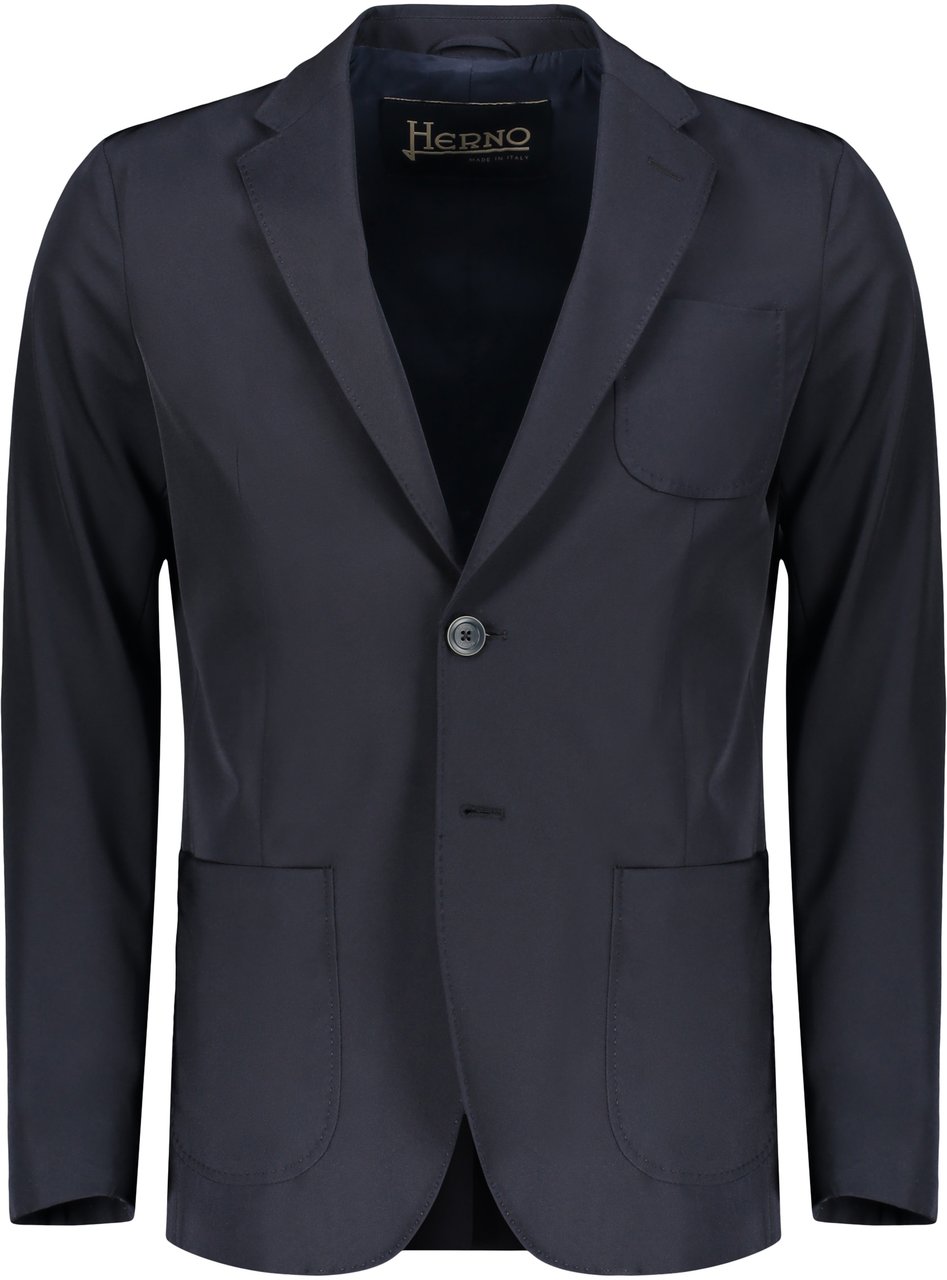 Herno Single-breasted two-button jacket Navy