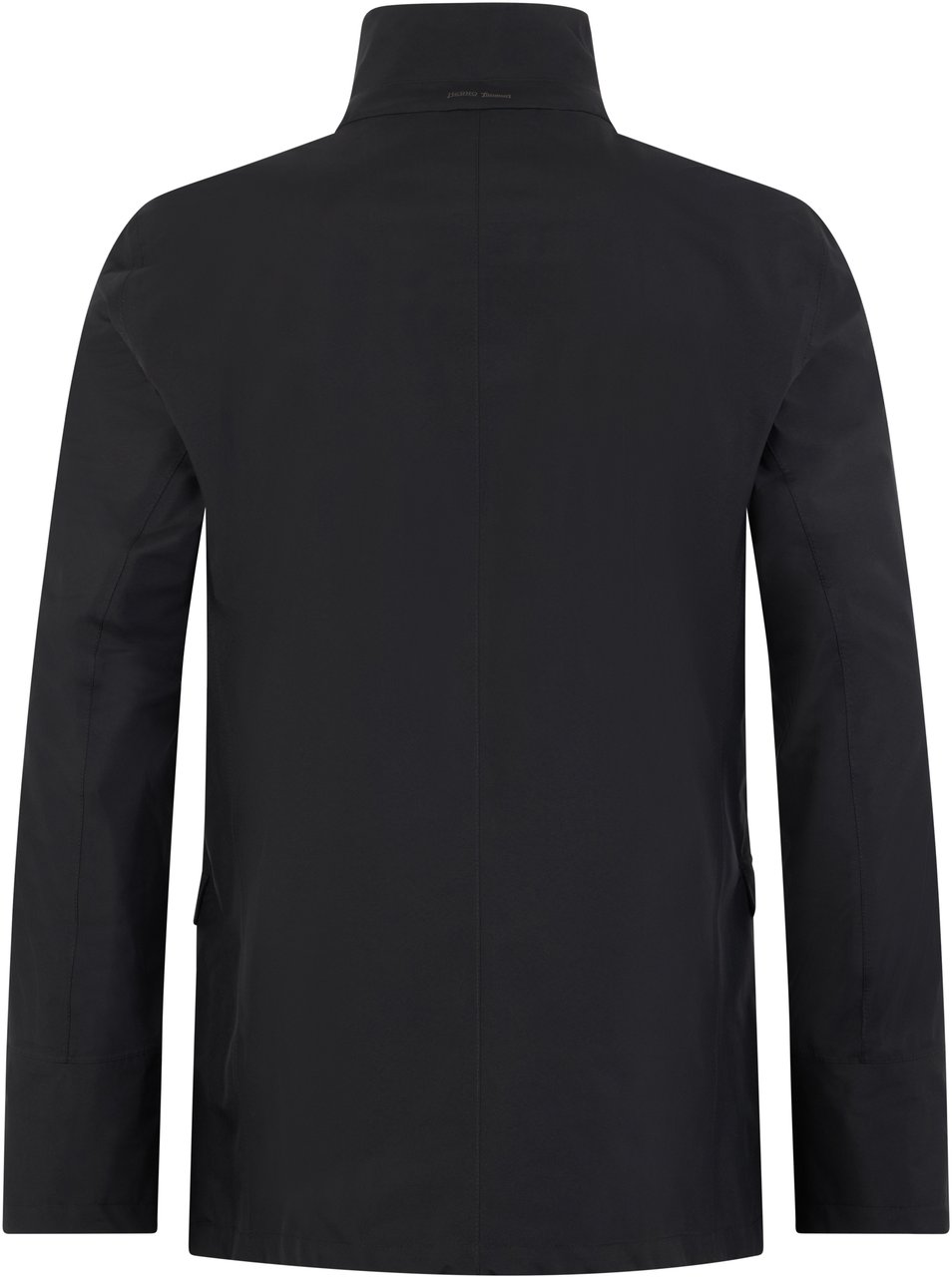 Herno Elegant black jacket with high collar Zwart
