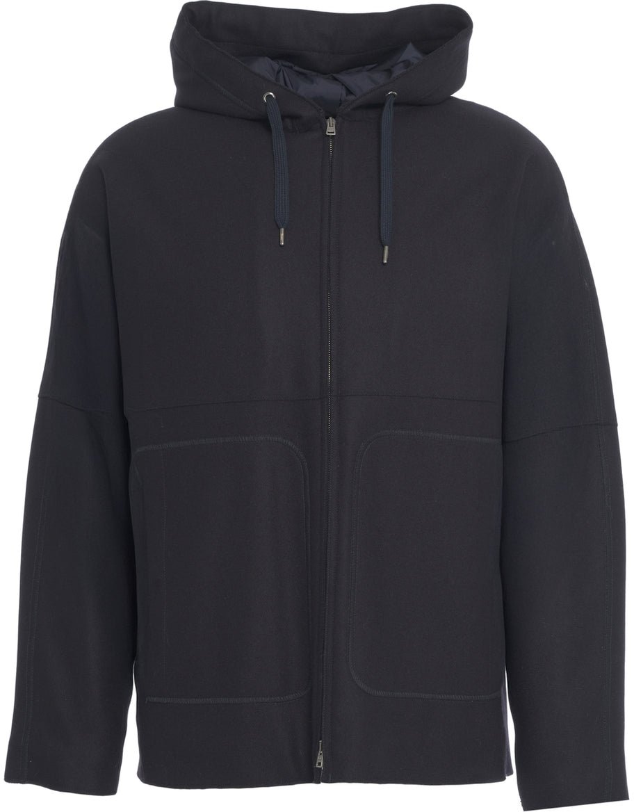 Herno Hooded jacket Blauw