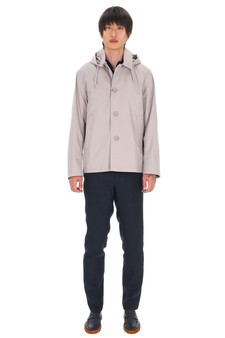 Herno Mastice Cotton Technical Raincoat Neutraal