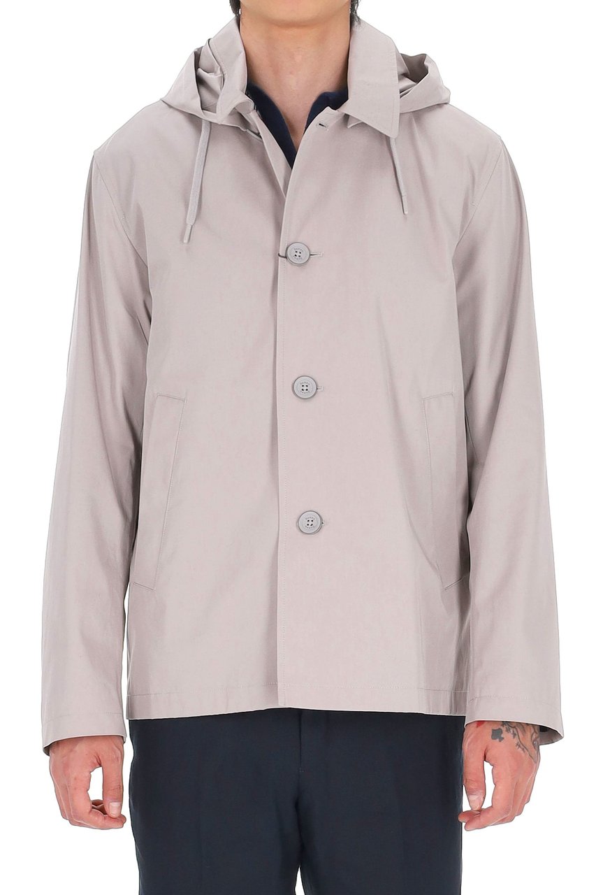 Herno Mastice Cotton Technical Raincoat Neutraal