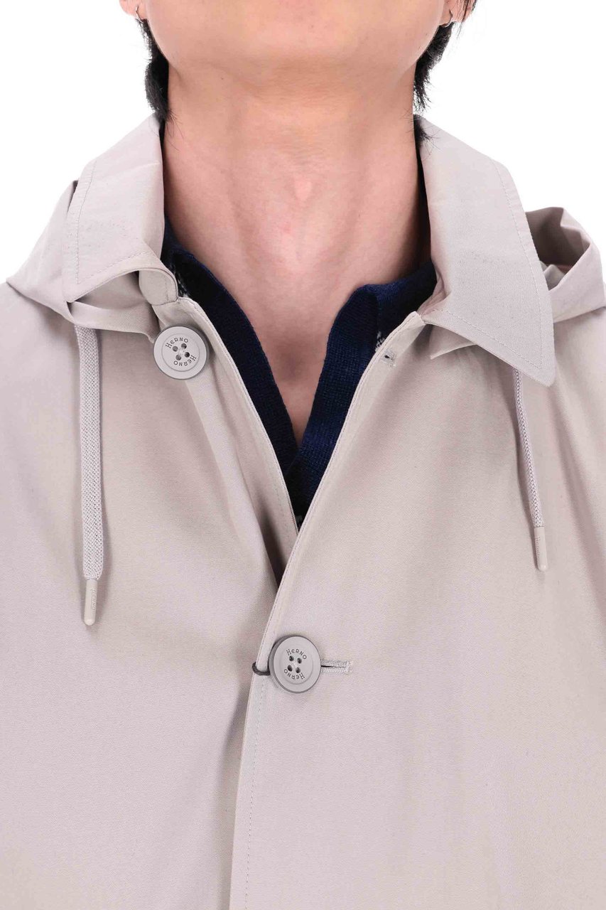Herno Mastice Cotton Technical Raincoat Neutraal