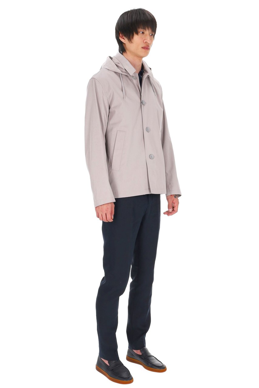 Herno Mastice Cotton Technical Raincoat Neutraal