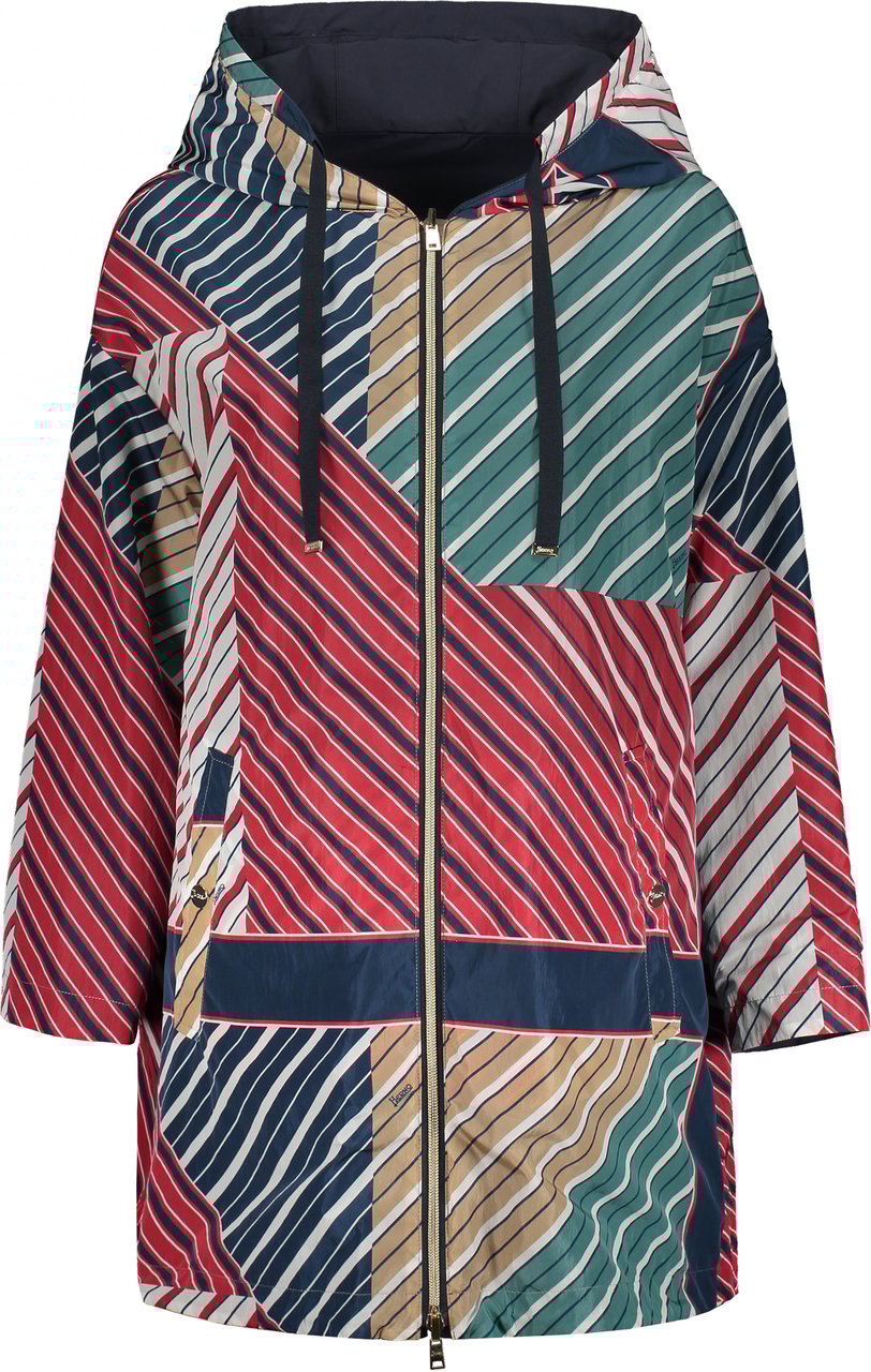 Herno Technical fabric hooded jacket Blauw