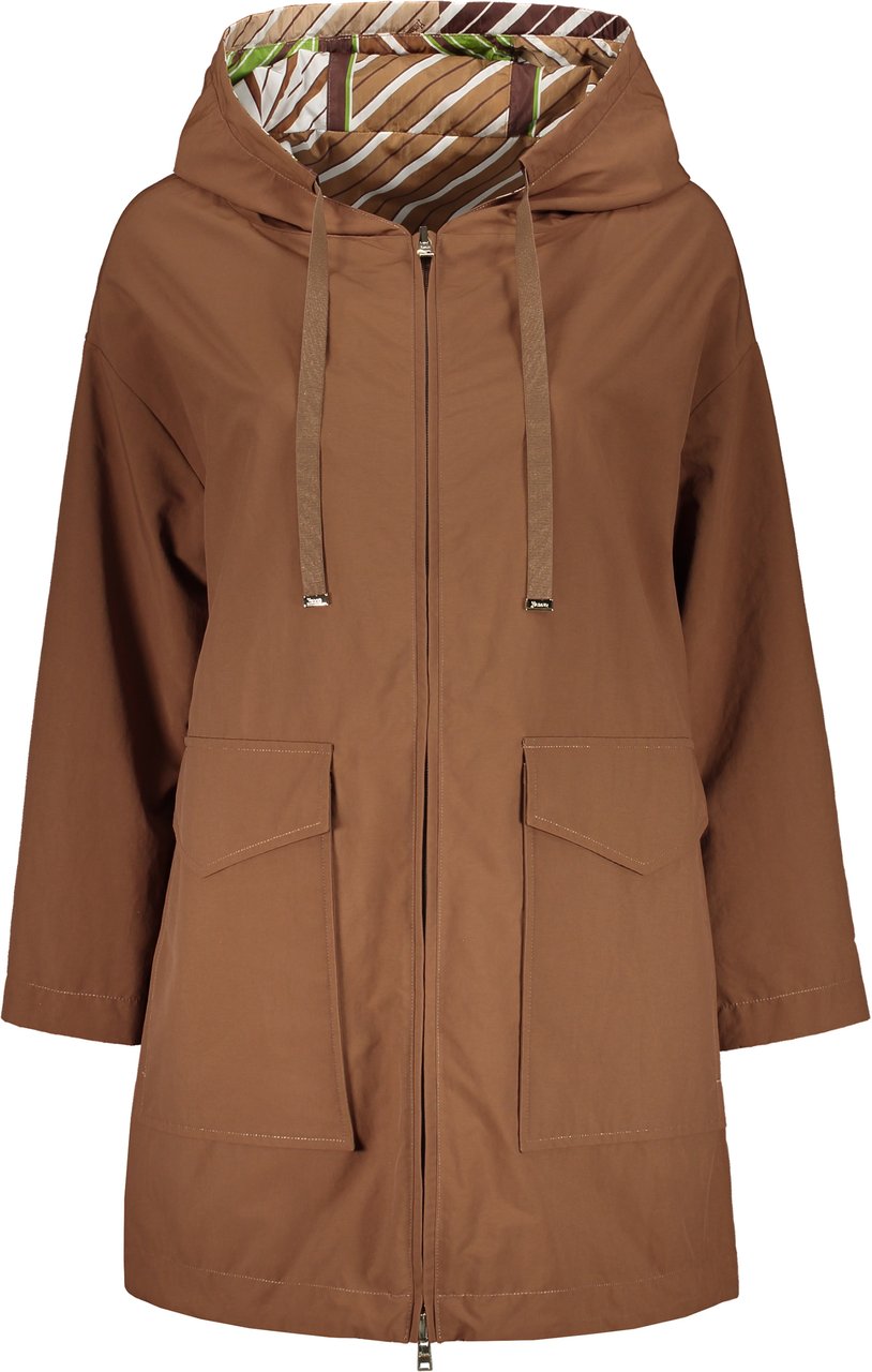 Herno Technical fabric hooded jacket Bruin