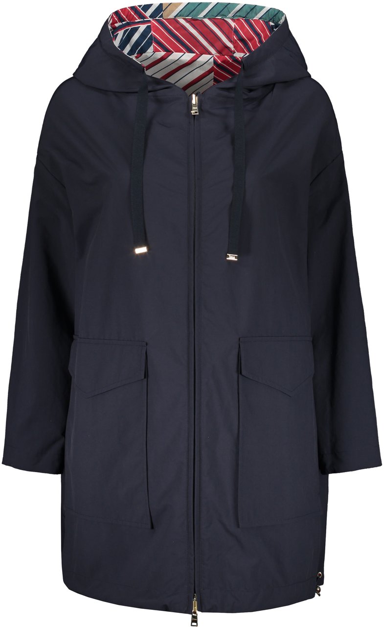Herno Technical fabric hooded jacket Blauw