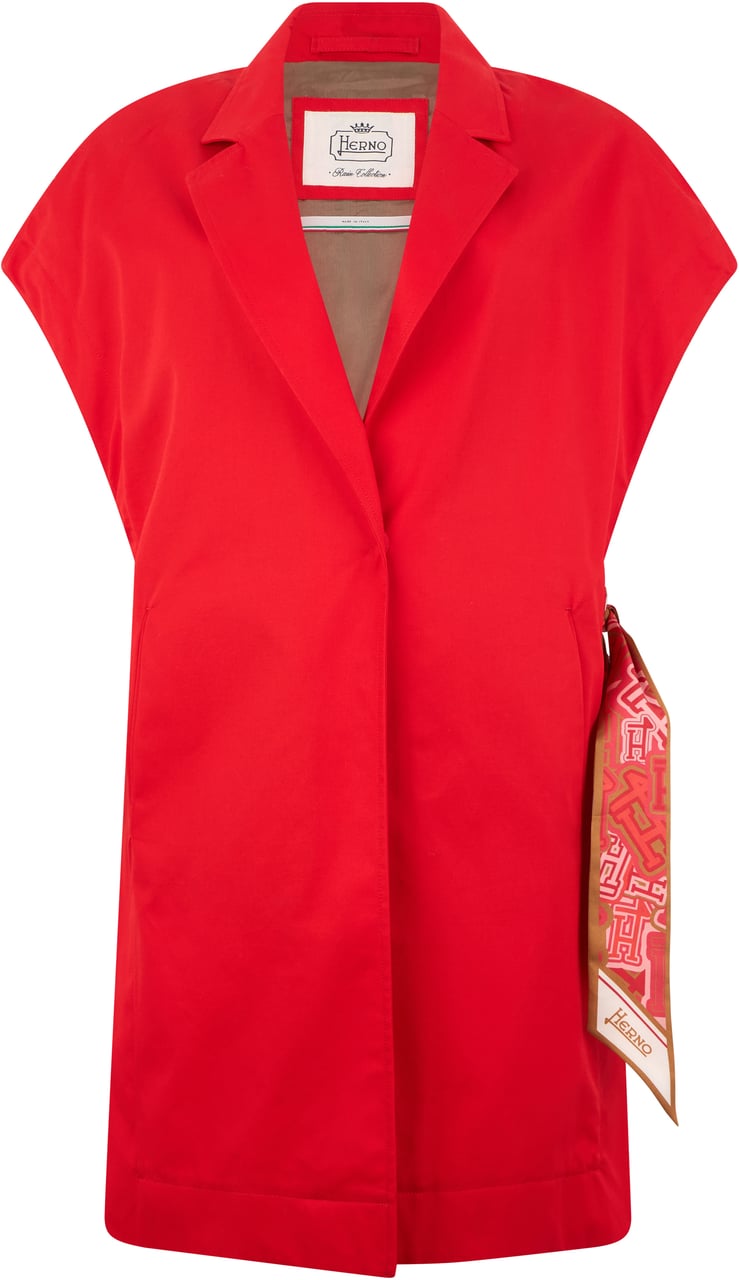 Herno Modern red sleeveless blazer Rood