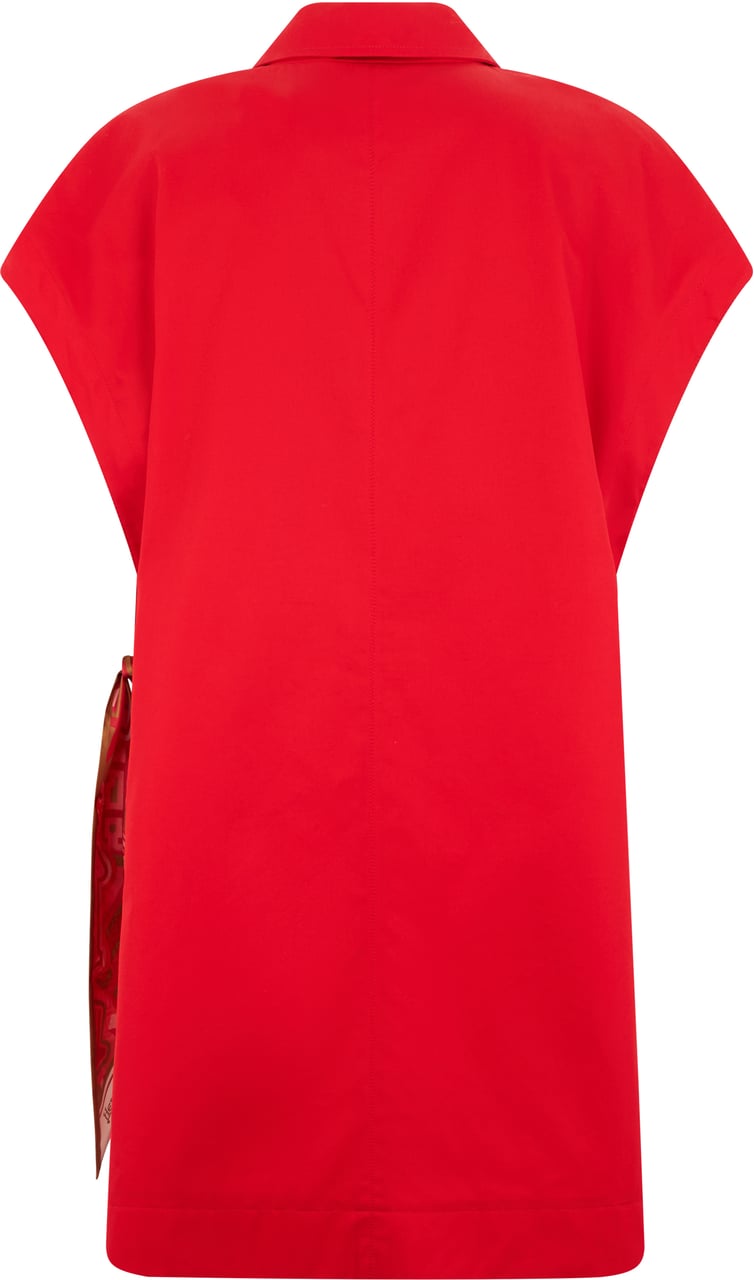 Herno Modern red sleeveless blazer Rood