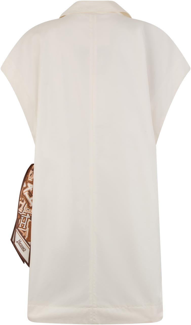 Herno Sleeveless jacket white cream Wit