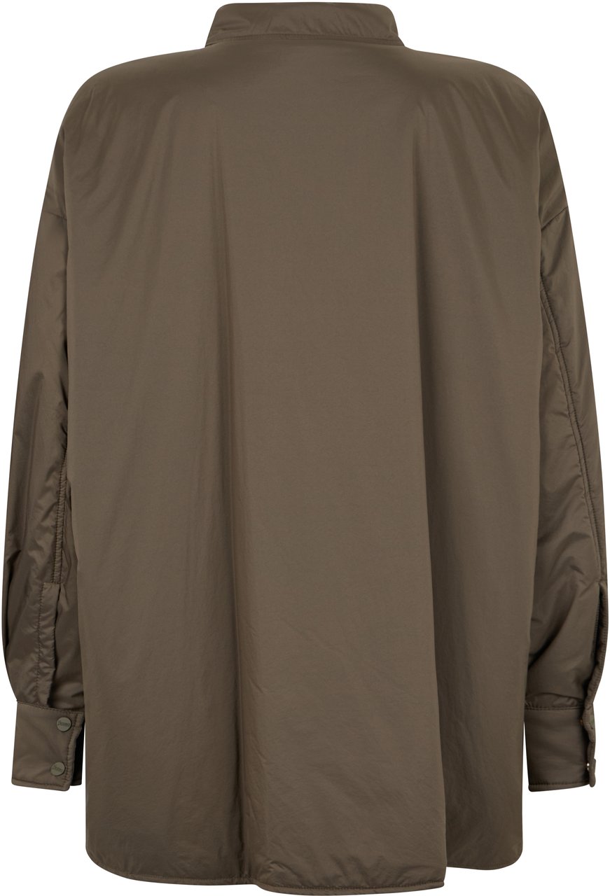 Herno Oversized khaki jacket elegant and comfortable Groen