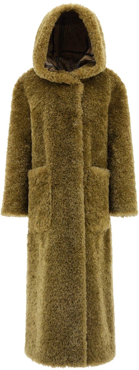 Herno HERNO CURLY FAUX FUR Coat Groen