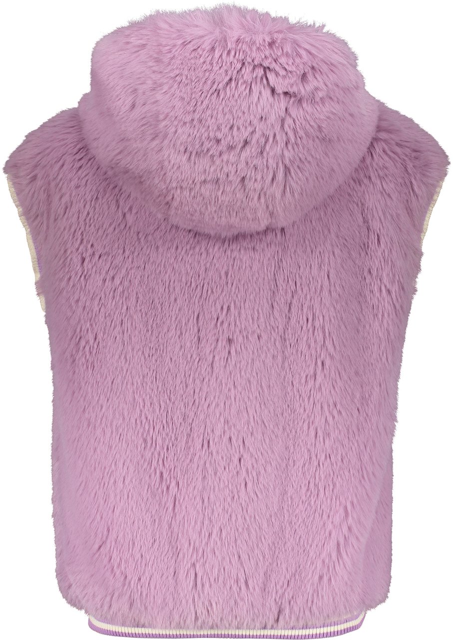 Herno Gilet in faux fur Paars