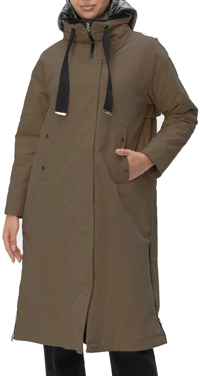 Herno Herno Fur Lining Midi Parka Coat Bruin