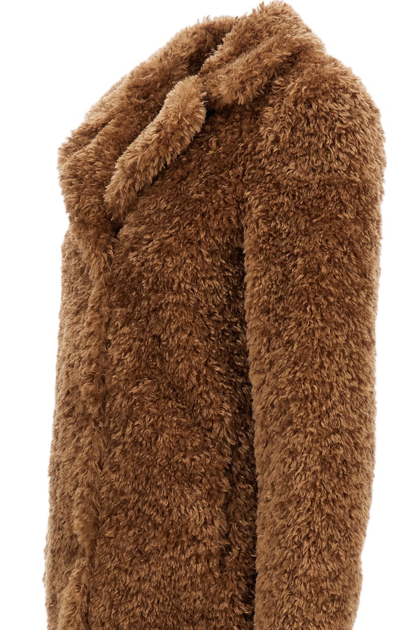 Herno Brown Faux Fur Lapels Coat Bruin