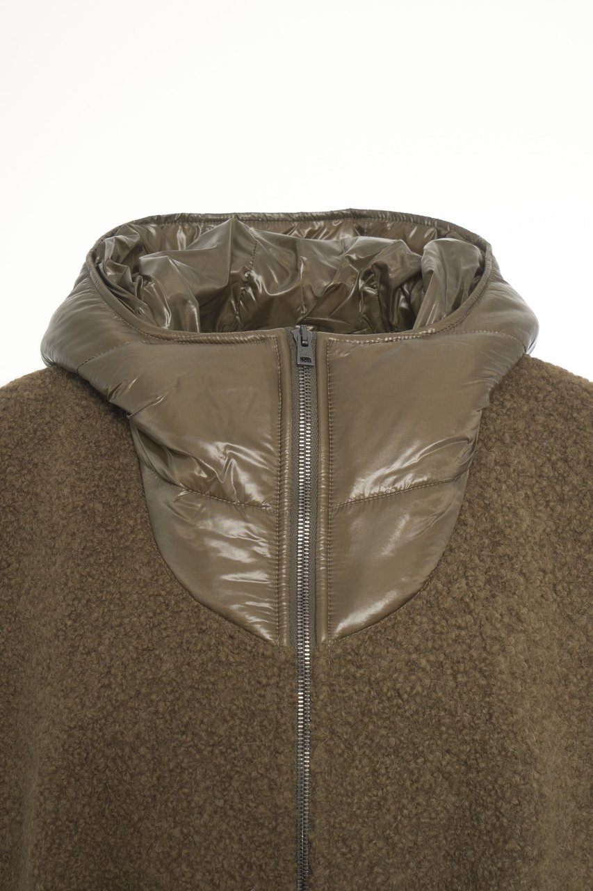 Herno Hooded cape Groen