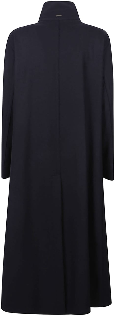 Herno Long Coat Blue Blauw