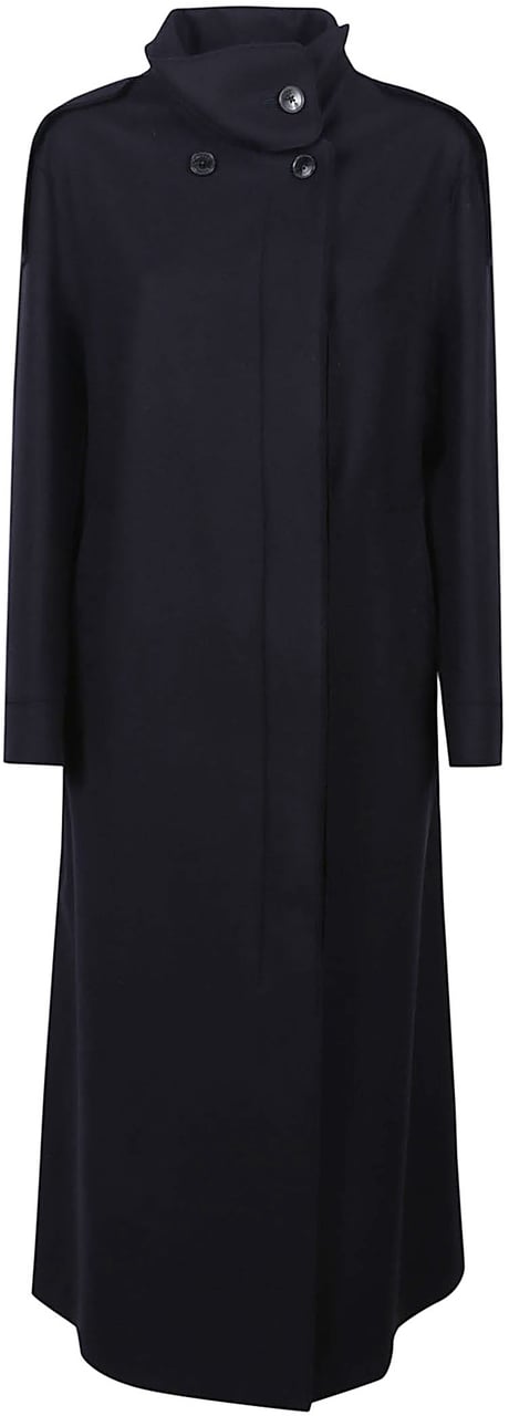 Herno Long Coat Blue Blauw