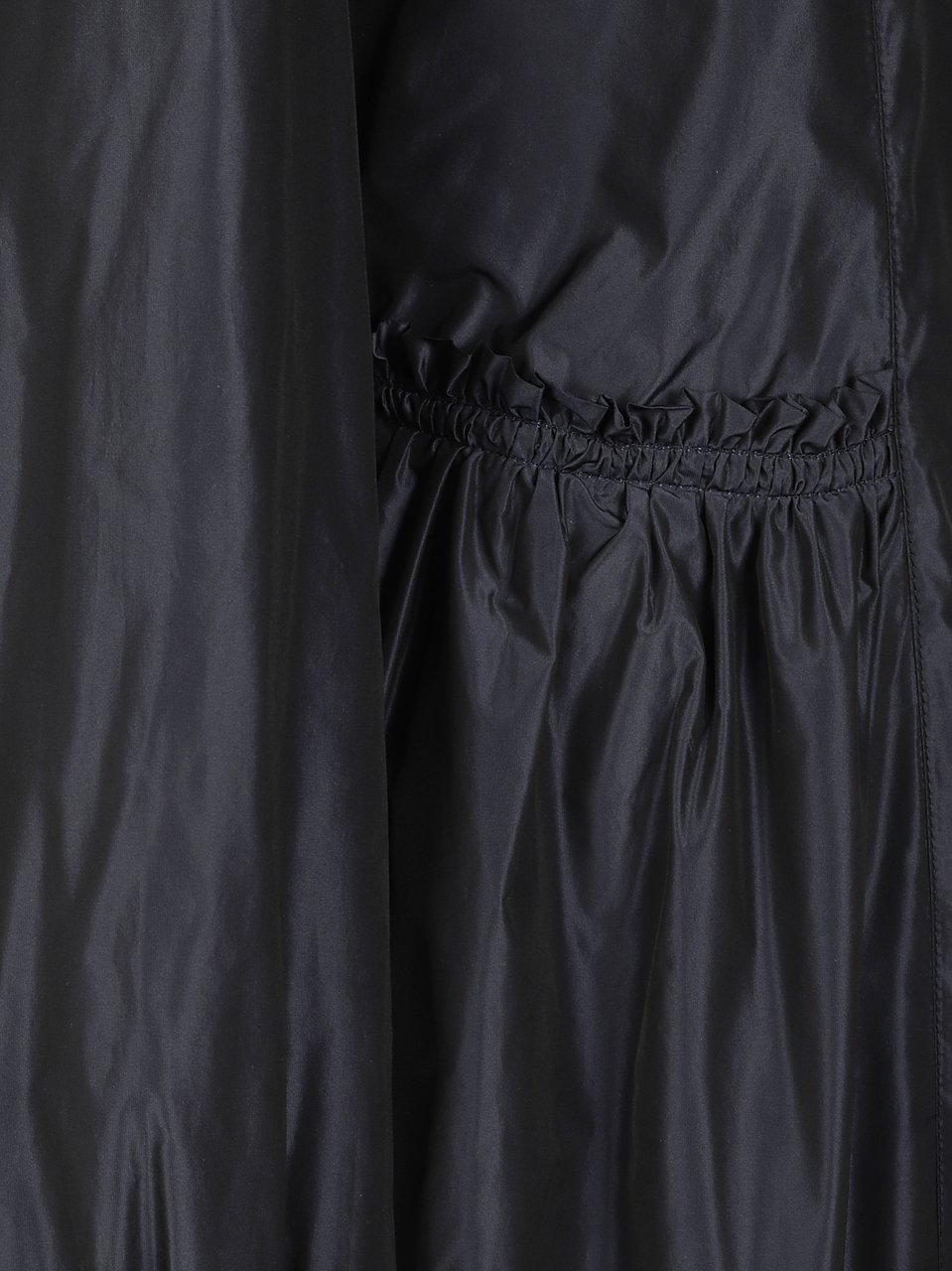 Herno Black Ruffled Details Hooded Parka Grijs