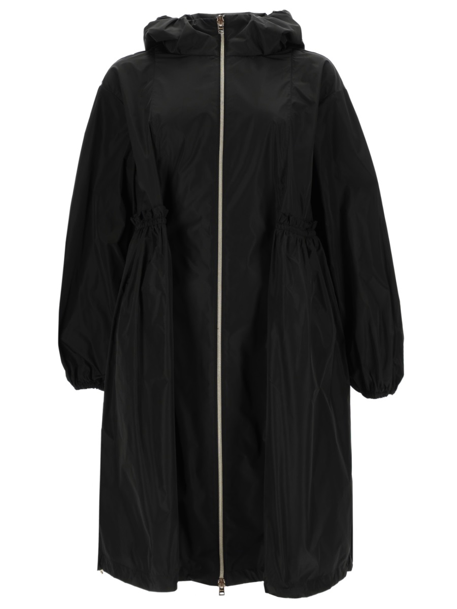 Herno New Techno Polyester Adjustable Parka Zwart
