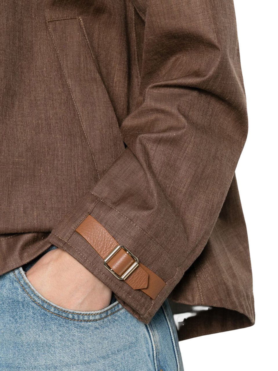 Herno Coats Leather Brown Bruin
