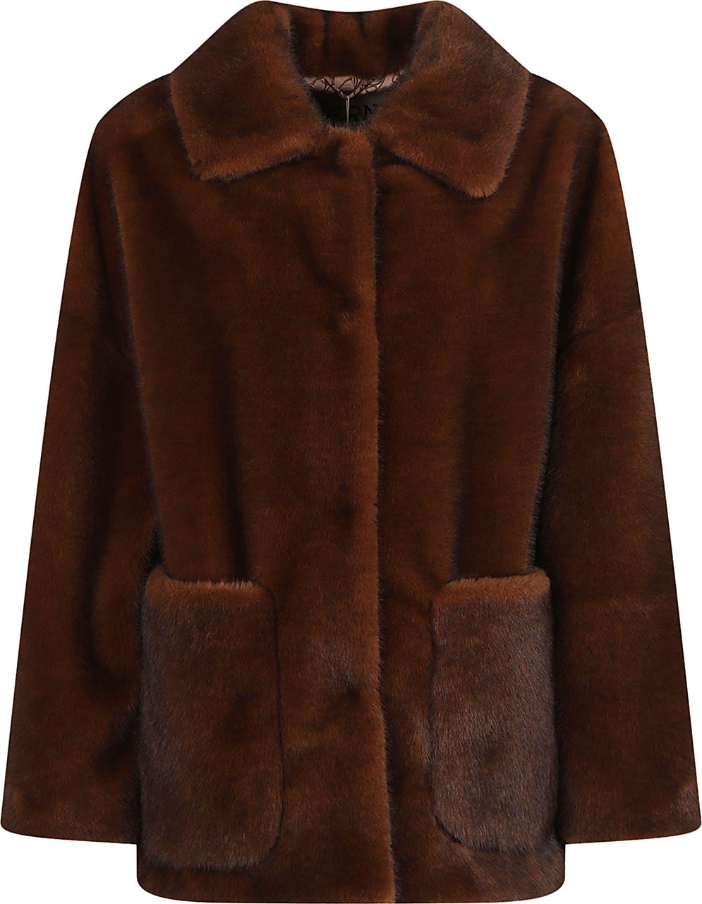 Herno Soft Faux Fur Bomber Brown Bruin