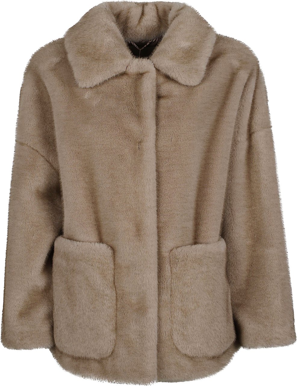Herno Soft Faux Fur Bomber Nude Beige
