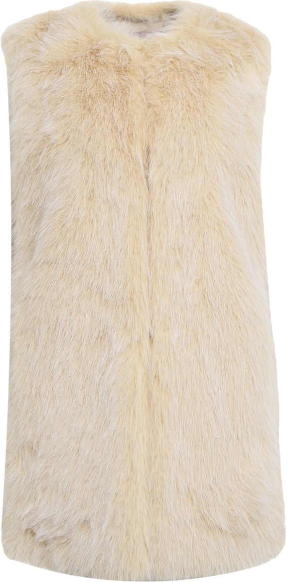 Herno Faux fur vest Beige