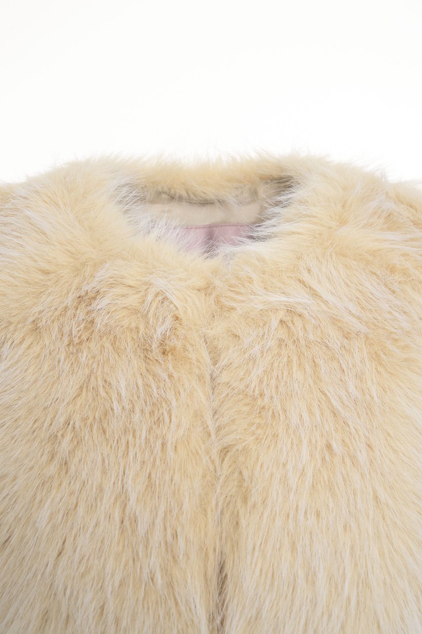 Herno Faux fur vest Beige