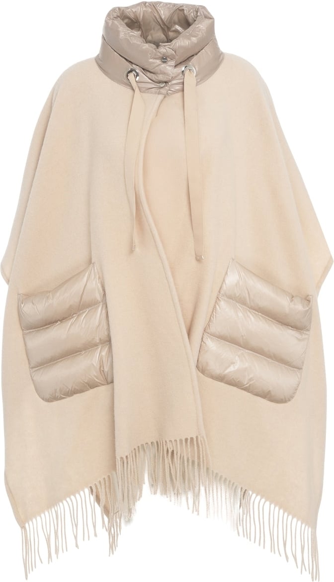 Herno Cape with nylon details Beige