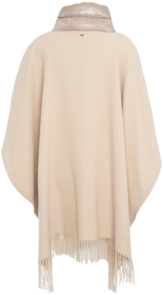 Herno Cape with nylon details Beige