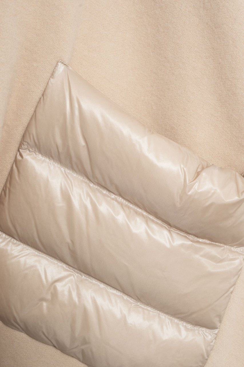 Herno Cape with nylon details Beige