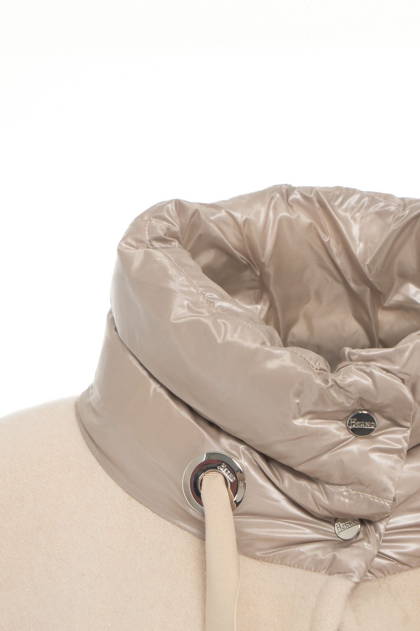 Herno Cape with nylon details Beige