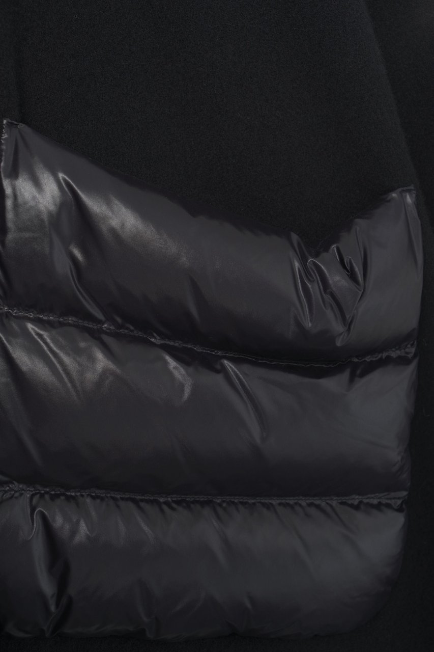Herno Cape with nylon details Zwart
