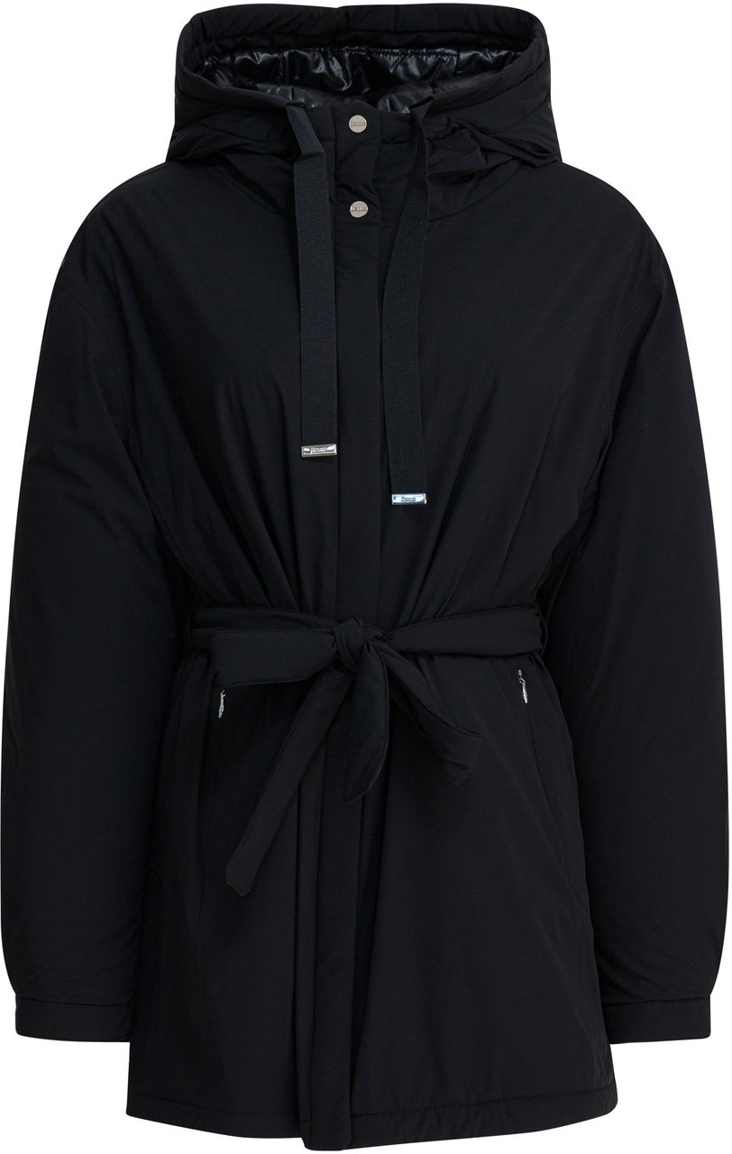 Herno Nylon hooded jacket Zwart