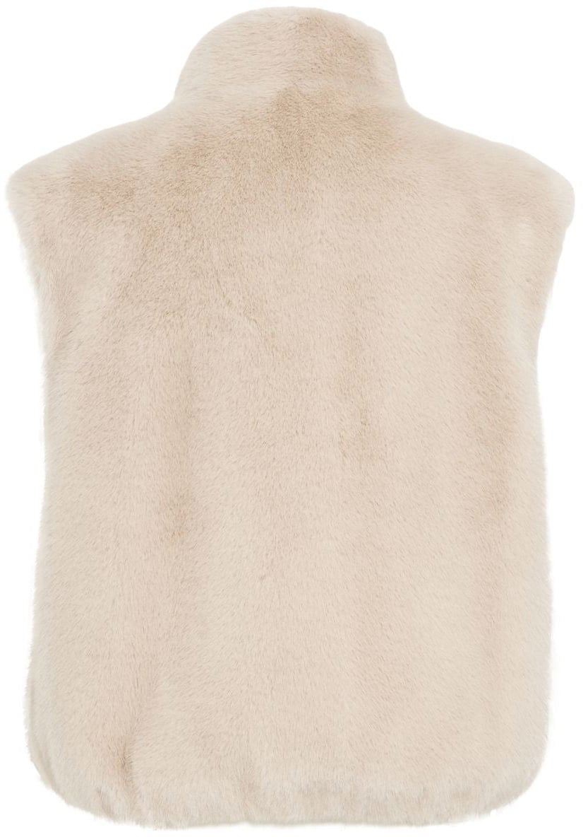 Herno Faux fur vest Beige