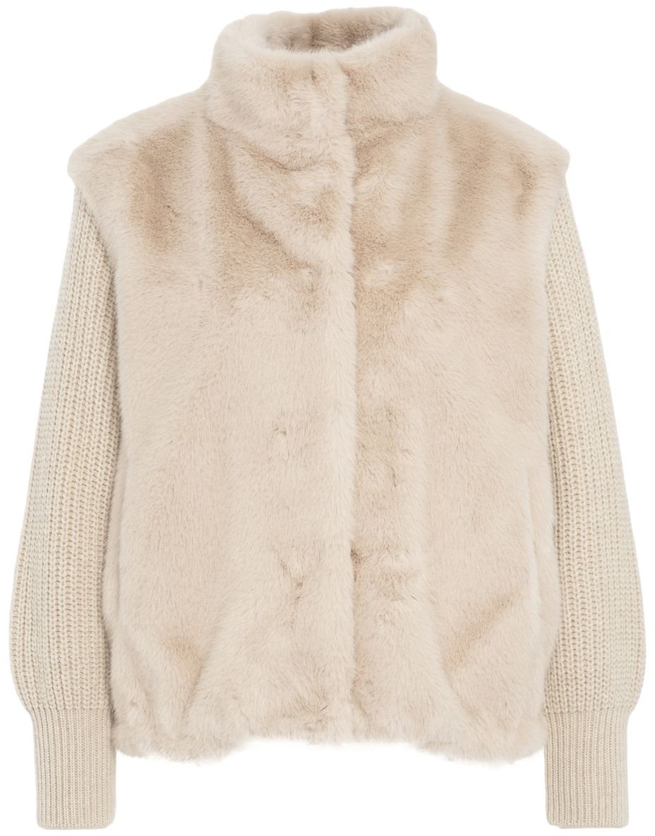 Herno Giacca in ecopelliccia Beige