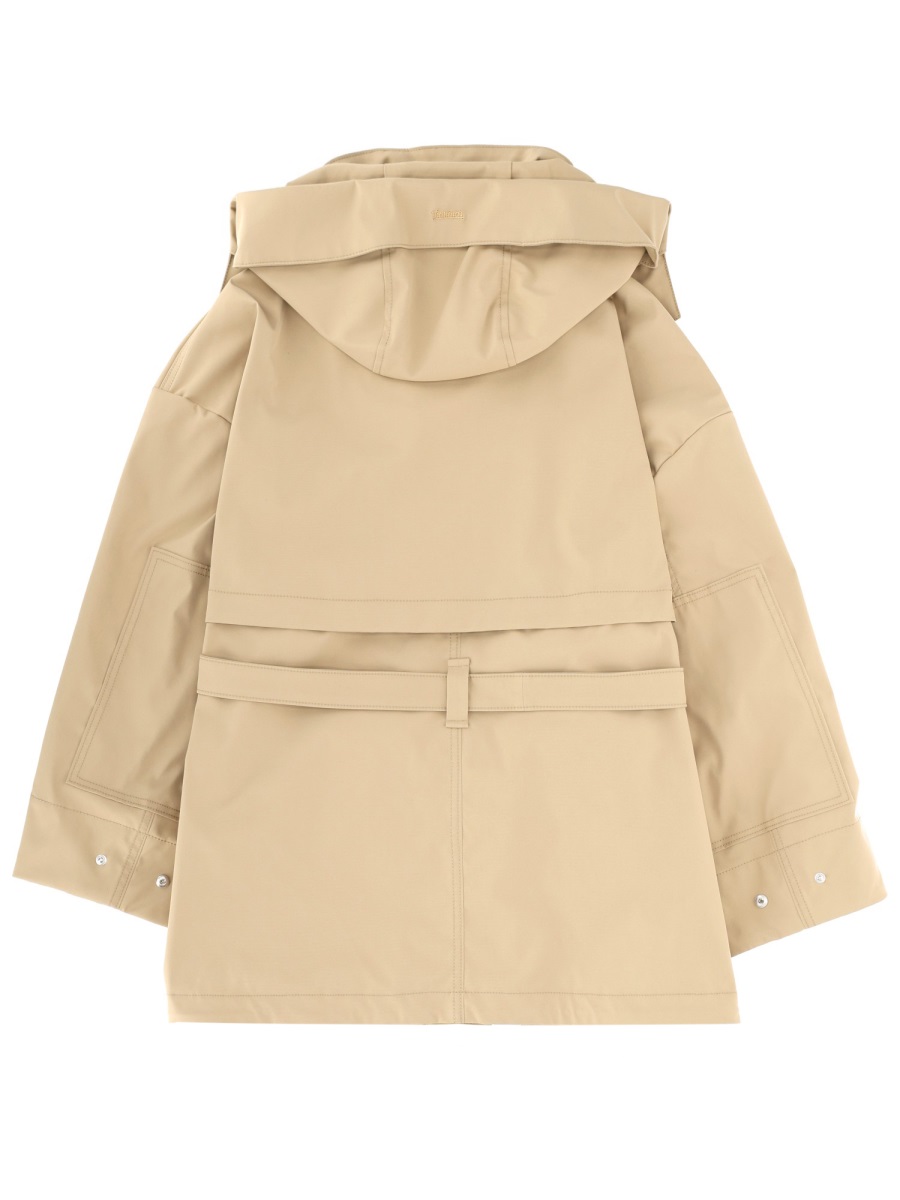Herno Black Polyester 2layer Metallic Parka Neutraal