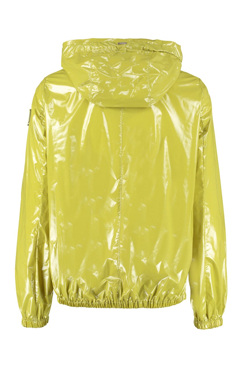 Herno Technical fabric hooded jacket Groen