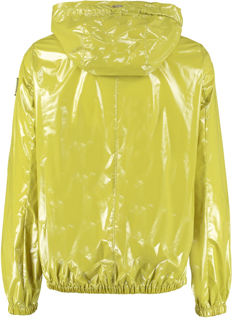 Herno Technical fabric hooded jacket Groen