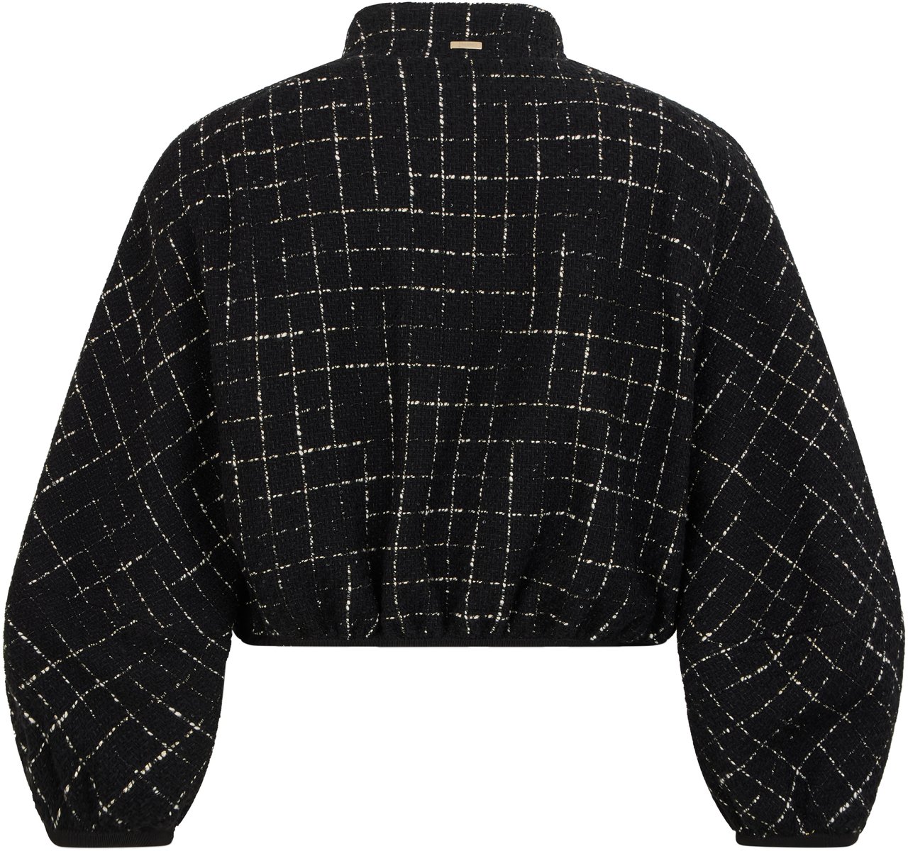 Herno Black bomber with puff sleeves Zwart