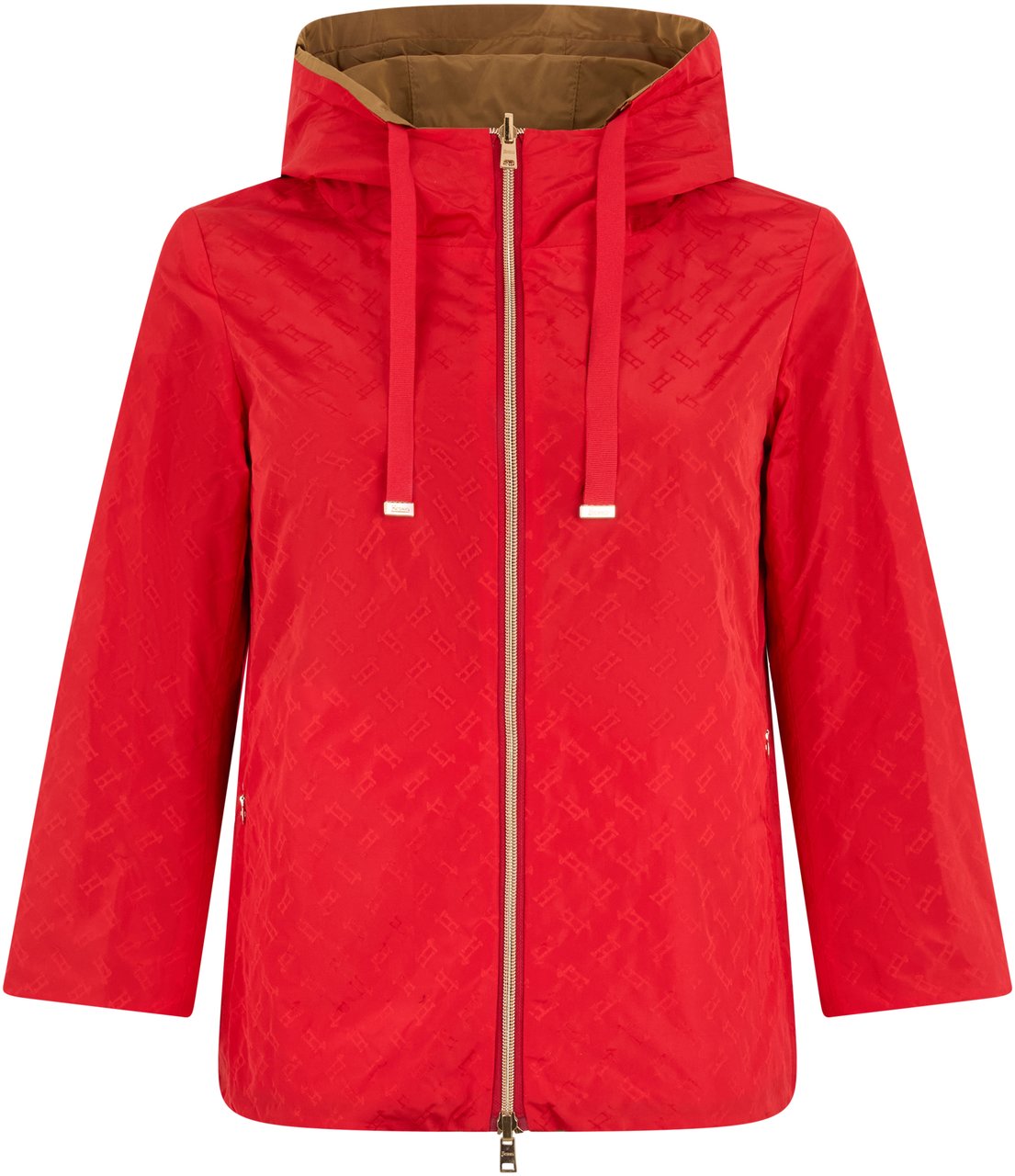 Herno Light red jacket with adjustable hood Rood
